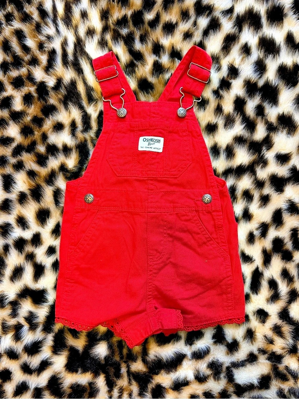 OshKosh B'gosh Red Shortall Romper Baby 12M